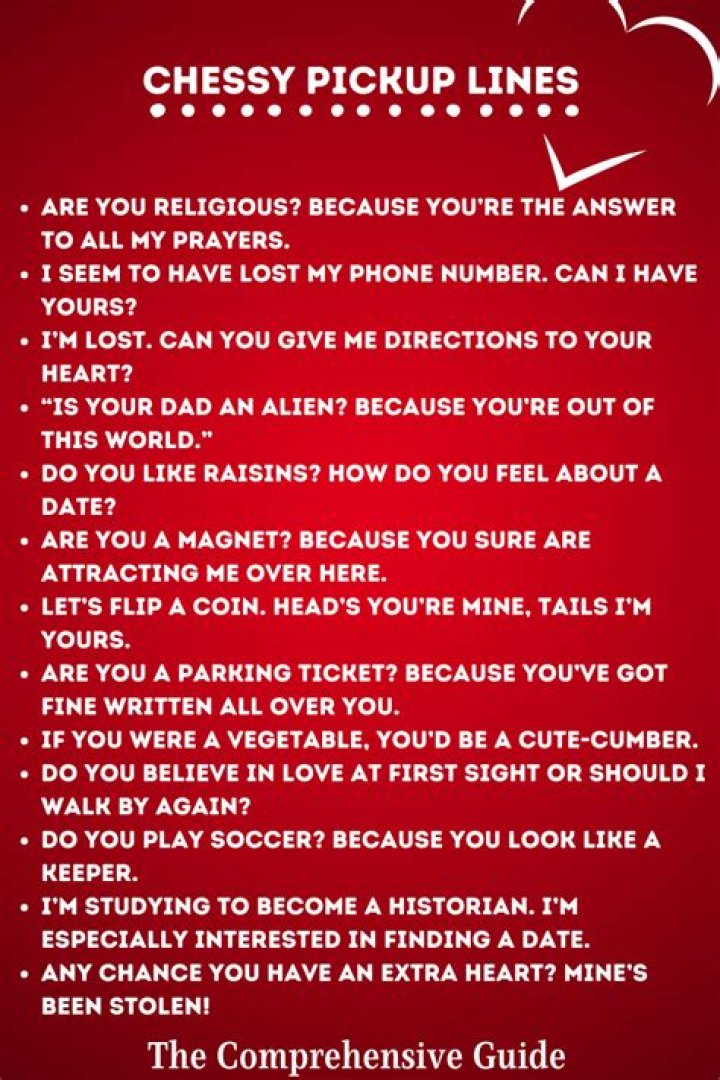 125 Cheesy Pick-Up Lines So Funny and Terrible, You're Sure to Score a Smile